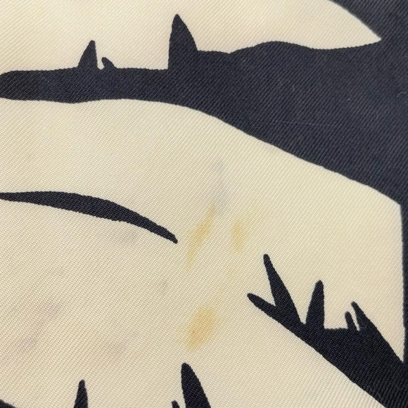 Authentic Celine Black and White Belt Pattern Silk Scarf - Picture 16 of 16